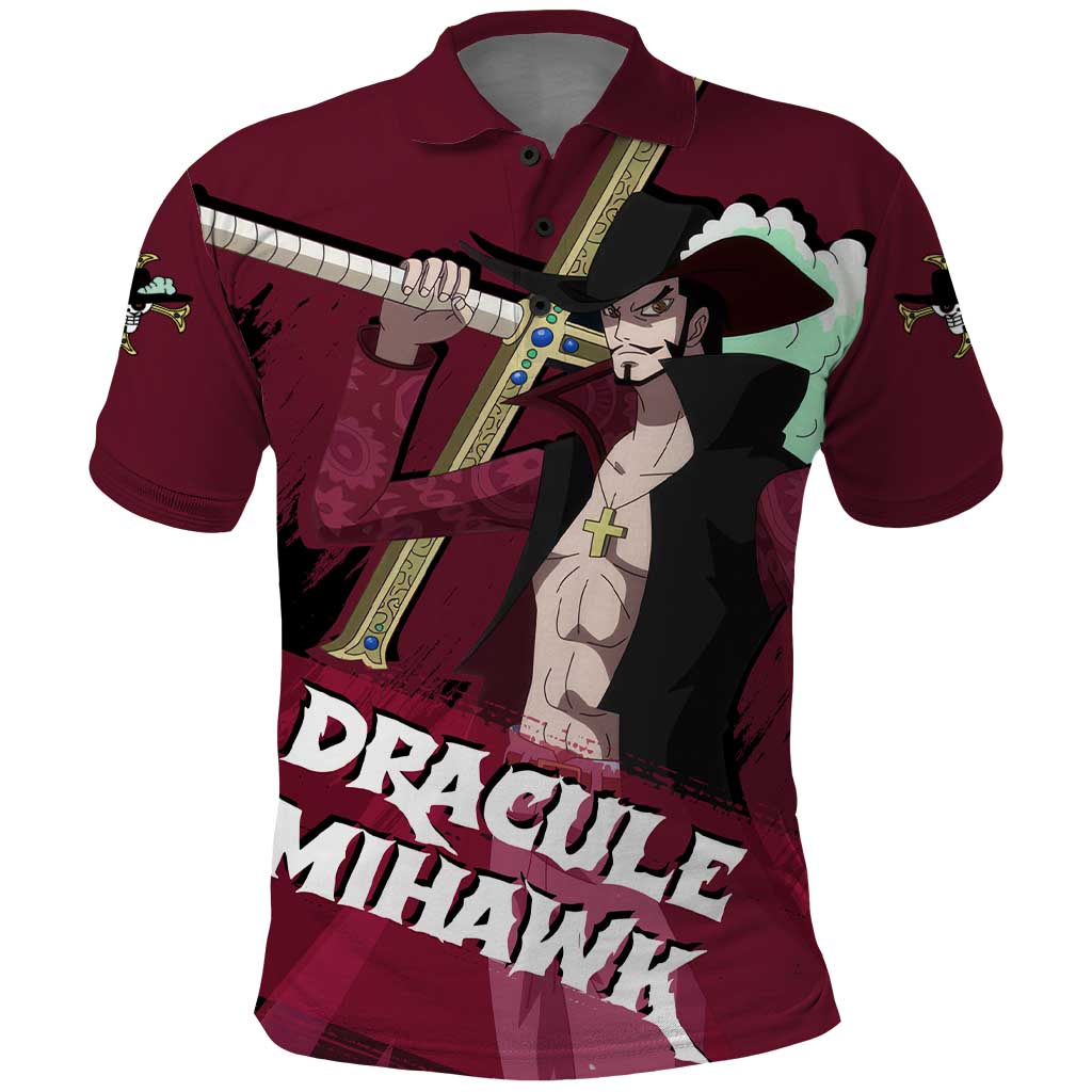 Dracule Mihawk - One Piece Polo Shirt Anime Style