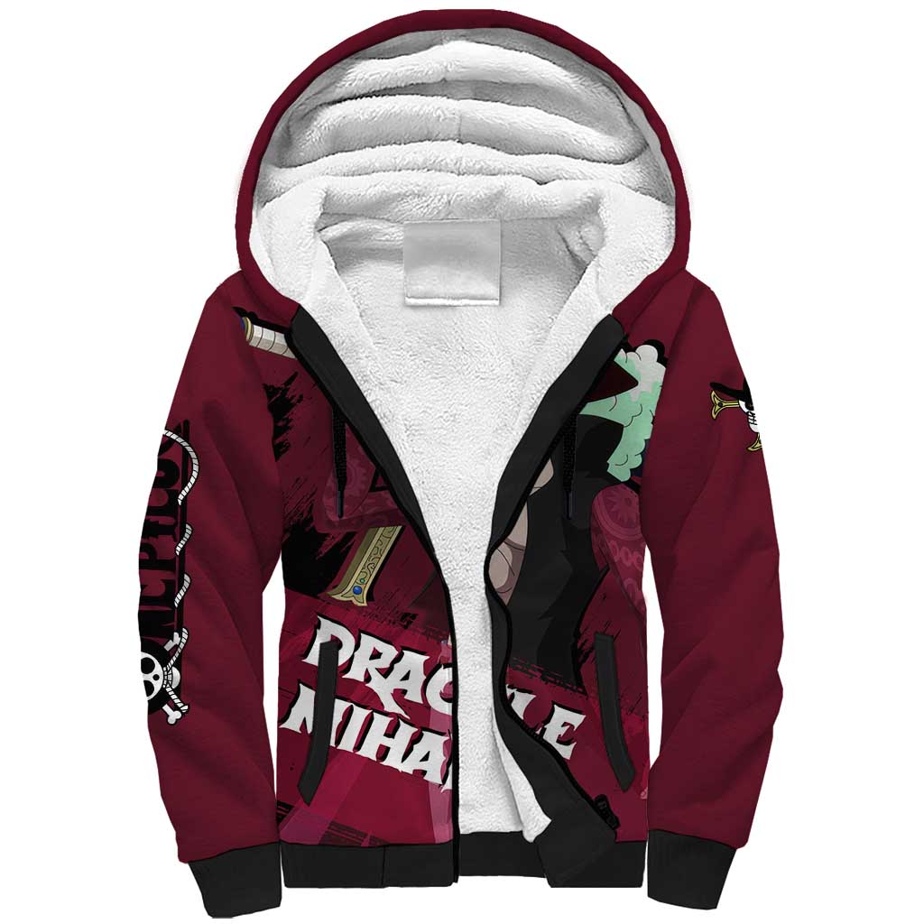 Dracule Mihawk - One Piece Sherpa Hoodie Anime Style