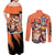 Portgas D.Ace - One Piece Couples Matching Off Shoulder Maxi Dress and Long Sleeve Button Shirt Anime Style