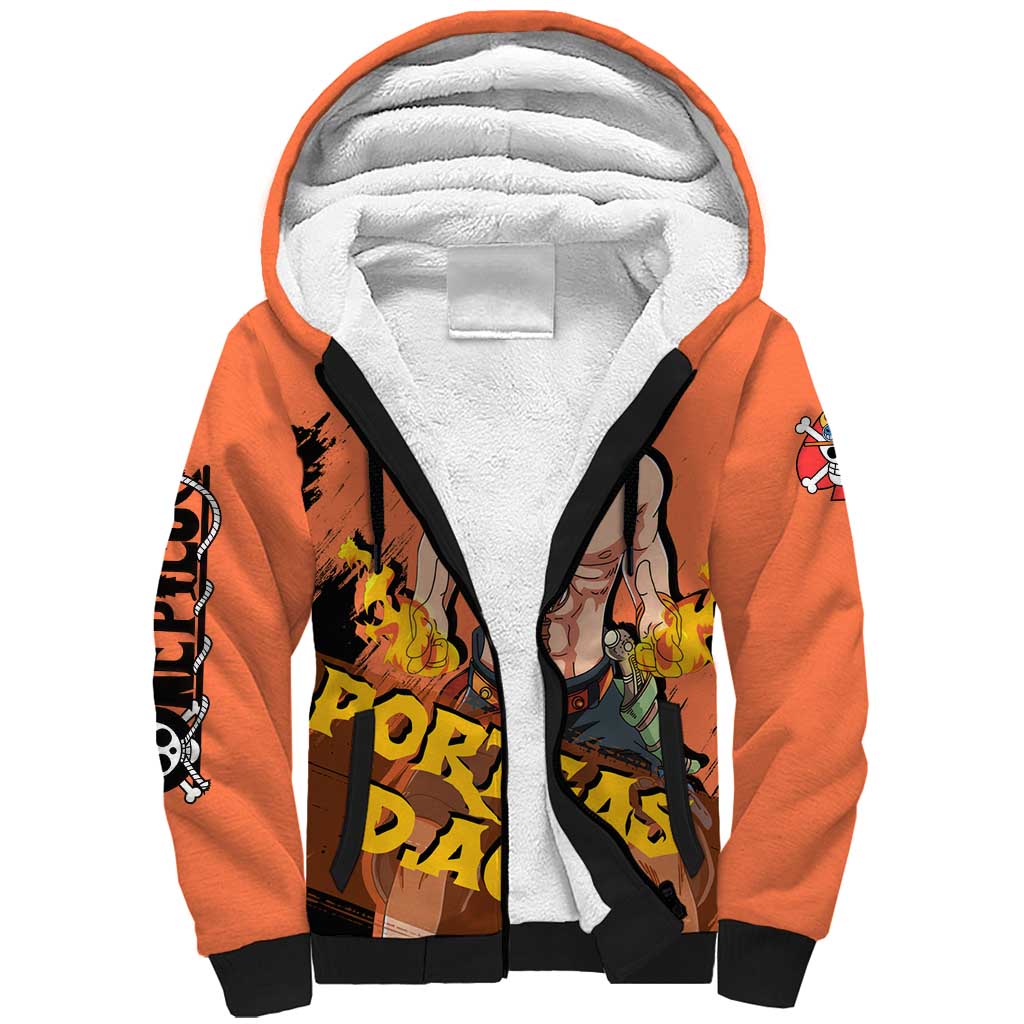 Portgas D.Ace - One Piece Sherpa Hoodie Anime Style