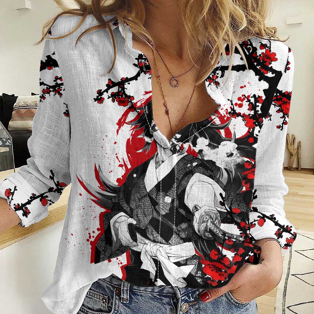 Kokushibo - Demon Slayer Women Casual Shirt Anime Japan Style