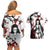 Daki - Demon Slayer Couples Matching Off Shoulder Short Dress and Hawaiian Shirt Anime Japan Style