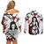 Daki - Demon Slayer Couples Matching Off Shoulder Short Dress and Long Sleeve Button Shirt Anime Japan Style