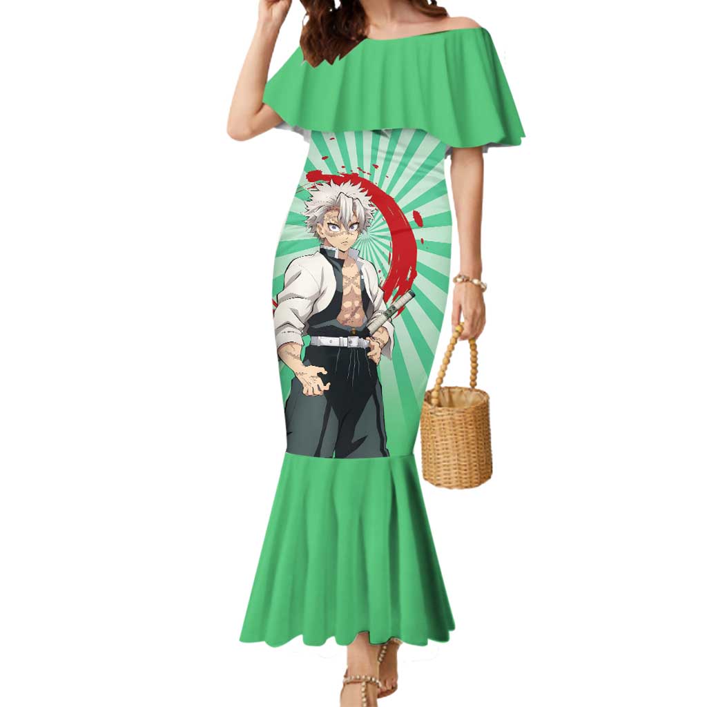 Sanemi Shinazugawa - Demon Slayer Mermaid Dress Anime Mix Pattern Style