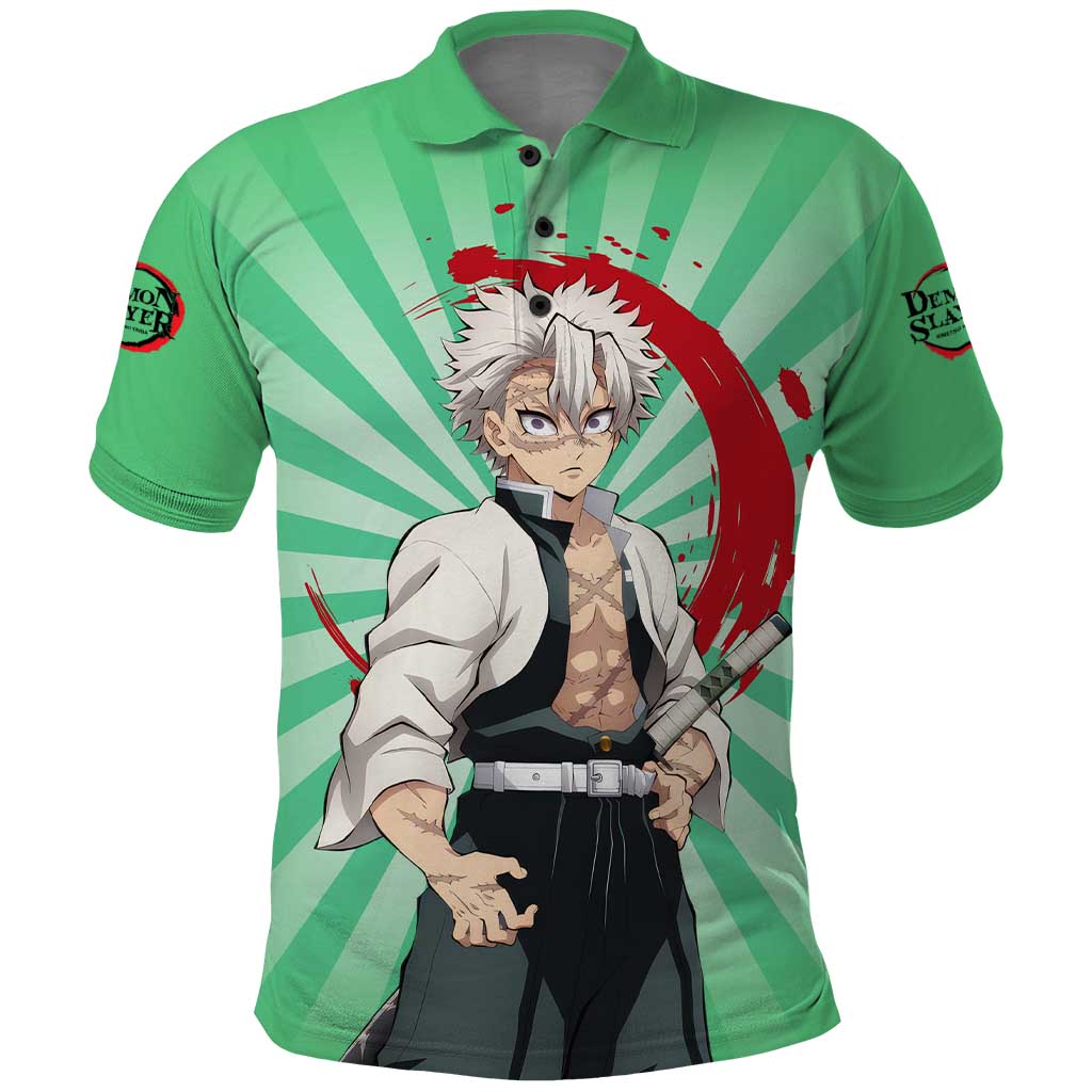 Sanemi Shinazugawa - Demon Slayer Polo Shirt Anime Mix Pattern Style