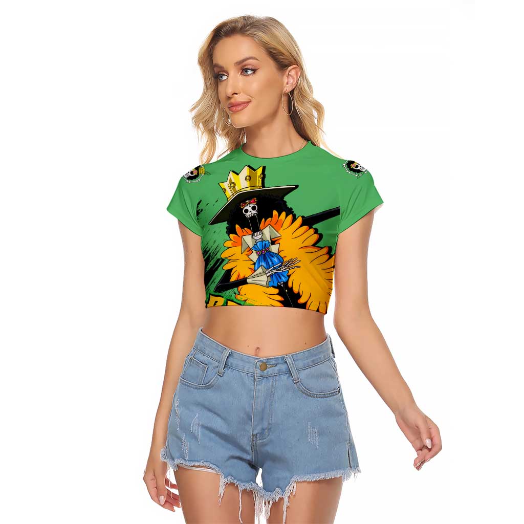 Brook - One Piece Raglan Cropped T Shirt Anime Style