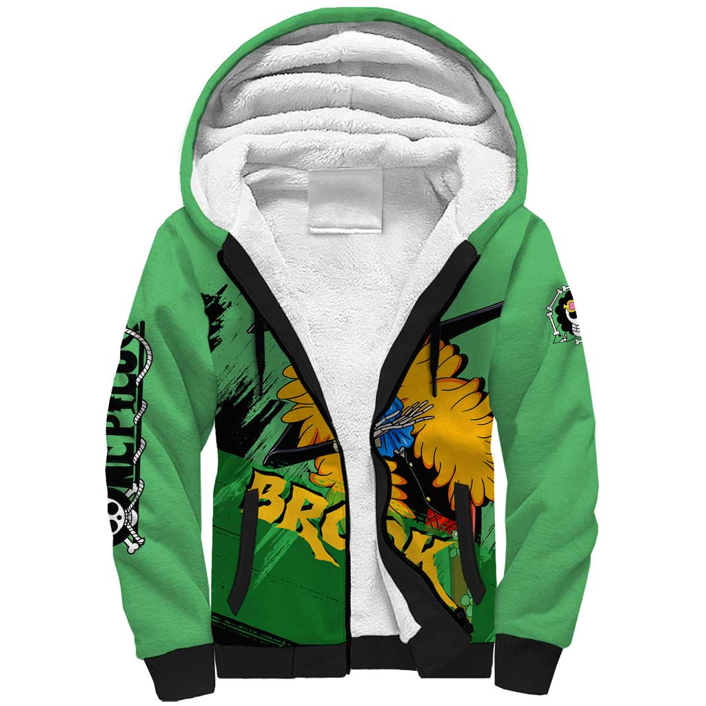 Brook - One Piece Sherpa Hoodie Anime Style