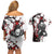 Shinazugawa Genya - Demon Slayer Couples Matching Off Shoulder Short Dress and Hawaiian Shirt Anime Japan Style