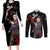 Shinazugawa Genya - Demon Slayer Couples Matching Long Sleeve Bodycon Dress and Long Sleeve Button Shirt Anime Japan Style