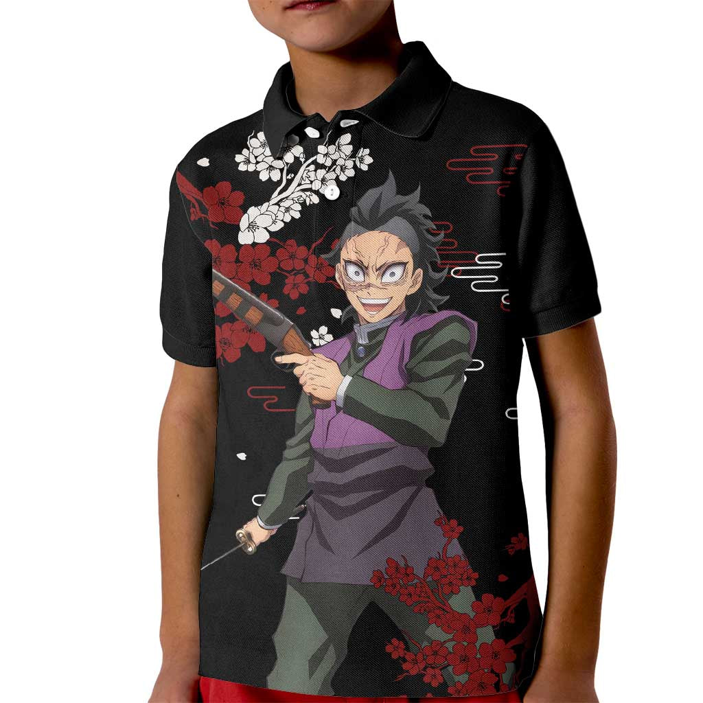 Shinazugawa Genya - Demon Slayer Kid Polo Shirt Anime Japan Style