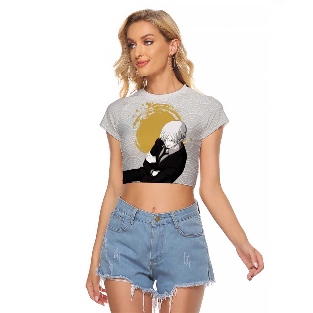 Sanji - One Piece Raglan Cropped T Shirt Anime Style