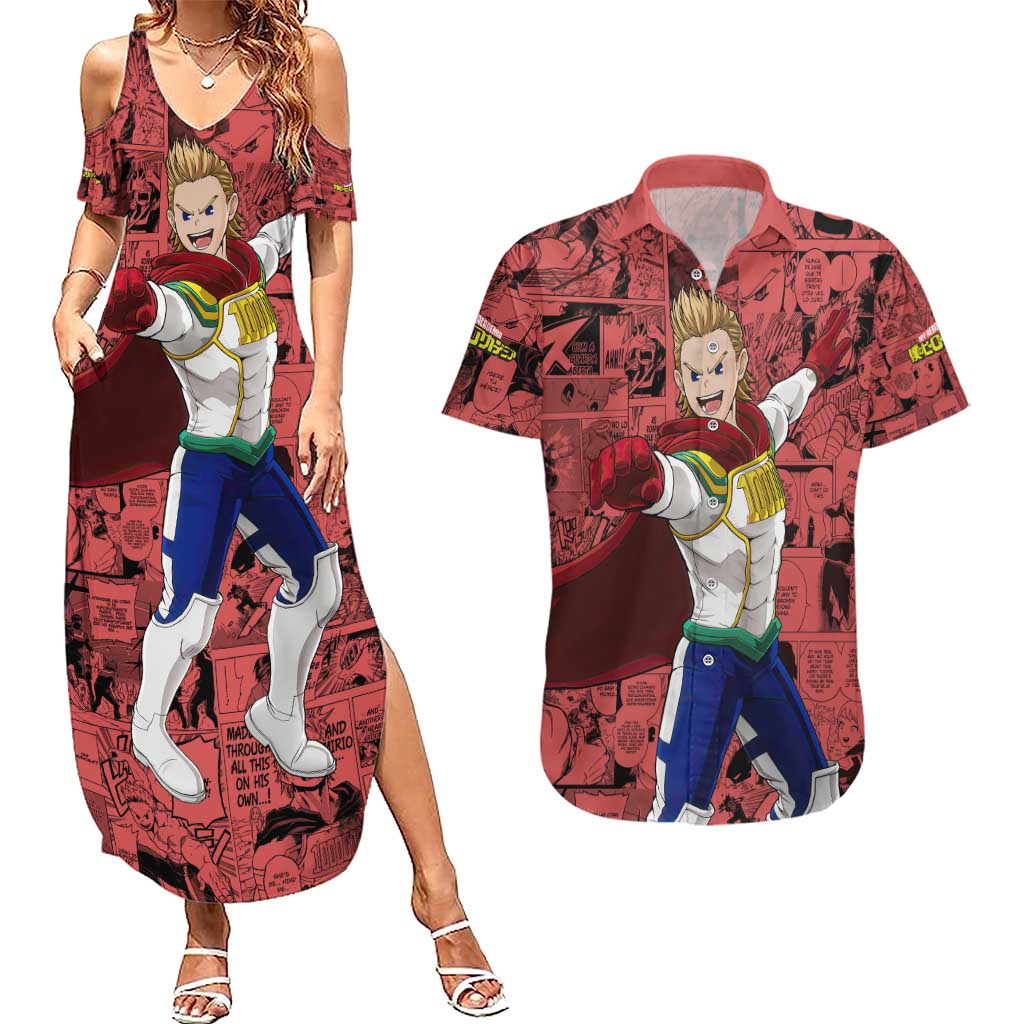 Mirio Toogata - My Hero Academia Couples Matching Summer Maxi Dress and Hawaiian Shirt Anime Mix Manga Style