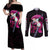 Jessie Musashi - Pokemon Couples Matching Off Shoulder Maxi Dress and Long Sleeve Button Shirt Anime Style