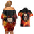 AOT Giant Titan - Attack On Titan Couples Matching Off Shoulder Short Dress and Hawaiian Shirt Anime Style