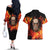 AOT Giant Titan - Attack On Titan Couples Matching Off The Shoulder Long Sleeve Dress and Hawaiian Shirt Anime Style