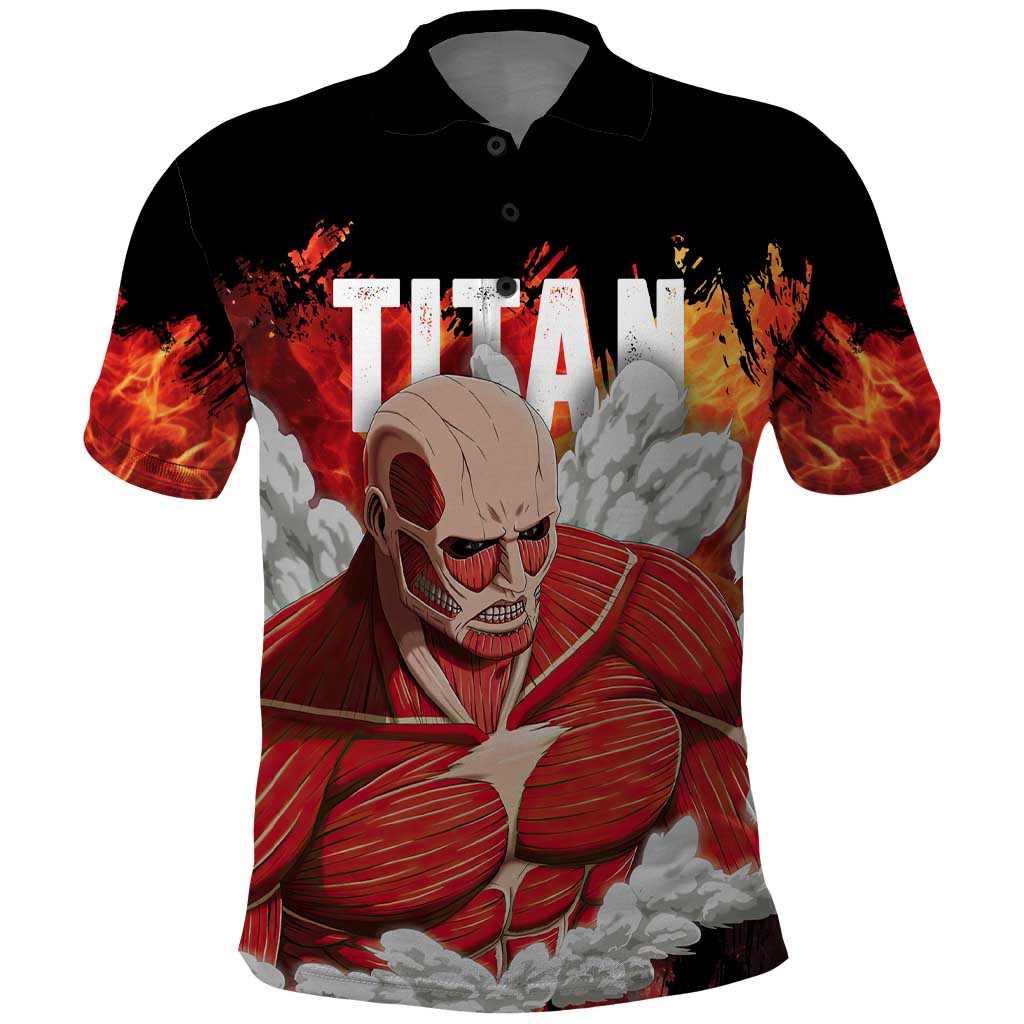 AOT Giant Titan - Attack On Titan Polo Shirt Anime Style