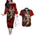 AOT Armored Titan - Attack On Titan Couples Matching Off The Shoulder Long Sleeve Dress and Hawaiian Shirt Anime Style