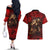 AOT Armored Titan - Attack On Titan Couples Matching Off The Shoulder Long Sleeve Dress and Hawaiian Shirt Anime Style