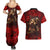 AOT Armored Titan - Attack On Titan Couples Matching Summer Maxi Dress and Hawaiian Shirt Anime Style