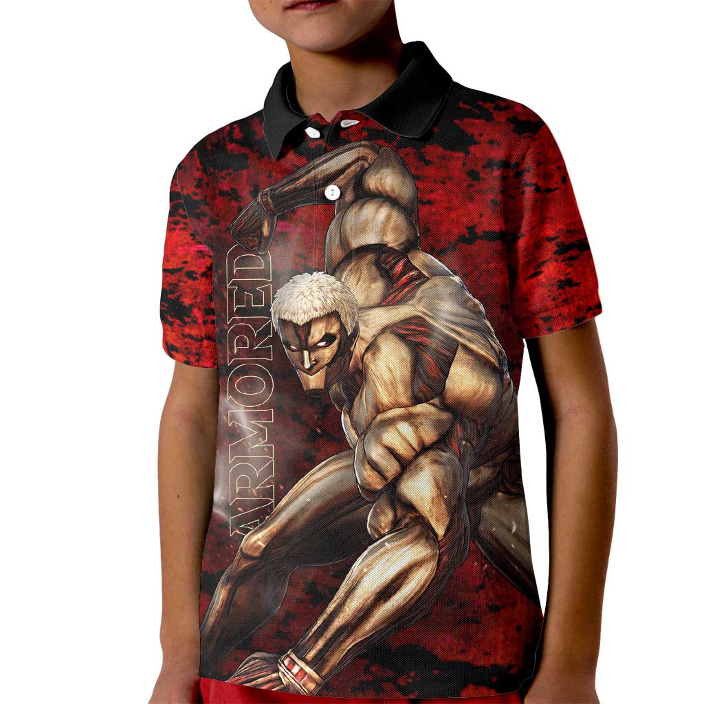 AOT Armored Titan - Attack On Titan Kid Polo Shirt Anime Style