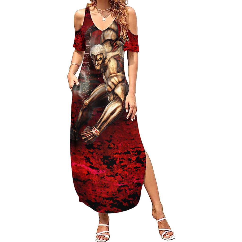 AOT Armored Titan - Attack On Titan Summer Maxi Dress Anime Style