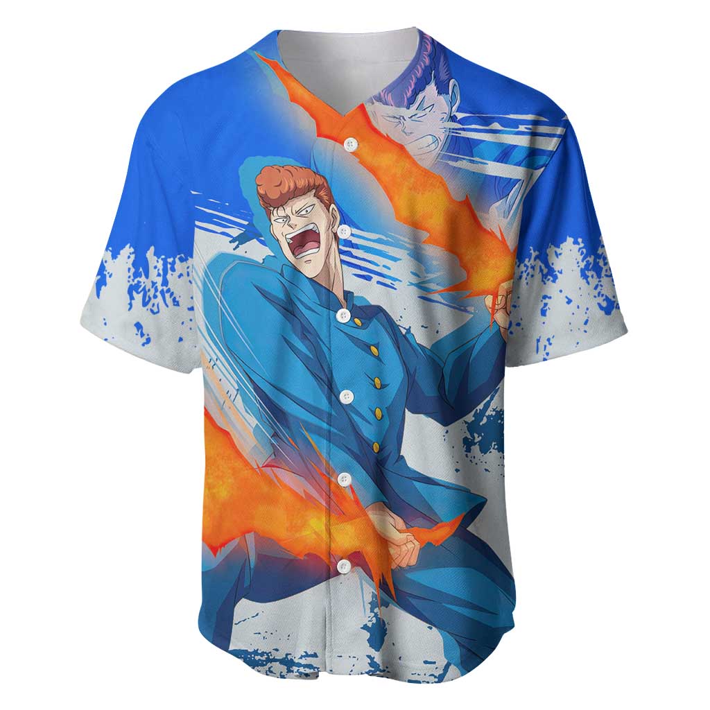 Kazuma Kuwabara - Yu yu Hakusho Baseball Jersey Anime Style