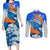 Kazuma Kuwabara - Yu yu Hakusho Couples Matching Long Sleeve Bodycon Dress and Long Sleeve Button Shirt Anime Style