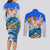 Kazuma Kuwabara - Yu yu Hakusho Couples Matching Long Sleeve Bodycon Dress and Long Sleeve Button Shirt Anime Style