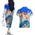 Kazuma Kuwabara - Yu yu Hakusho Couples Matching Off The Shoulder Long Sleeve Dress and Hawaiian Shirt Anime Style