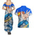 Kazuma Kuwabara - Yu yu Hakusho Couples Matching Summer Maxi Dress and Hawaiian Shirt Anime Style