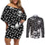 skull-couples-matching-off-shoulder-short-dress-and-long-sleeve-button-shirts-cute-skull-fun-and-floral