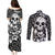 skull-couples-matching-puletasi-dress-and-long-sleeve-button-shirts-cute-skull-fun-and-floral