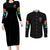 karma-fairy-rose-smoke-skull-couples-matching-long-sleeve-bodycon-dress-and-long-sleeve-button-shirt