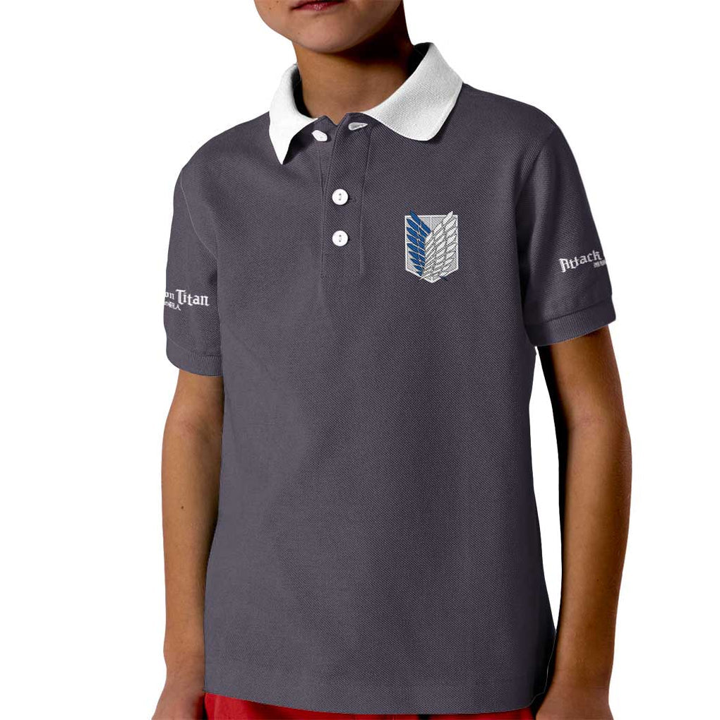 Final Chapter Attack on Titan Kid Polo Shirt Japan Anime Style