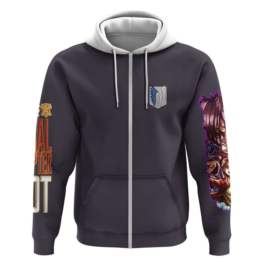 Final Chapter Attack on Titan Zip Hoodie Japan Anime Style