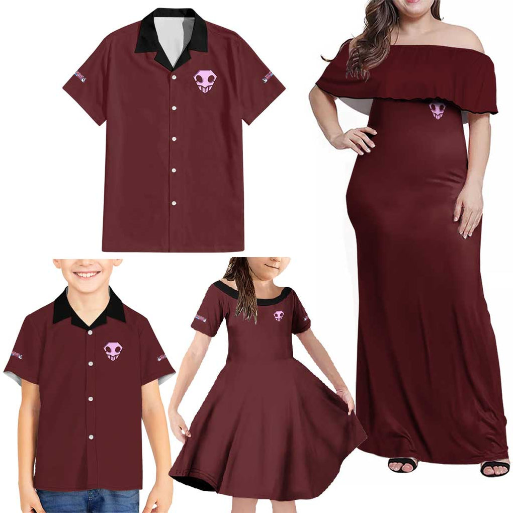 Thousand Year Blood War Arc Bleach Family Matching Off Shoulder Maxi Dress and Hawaiian Shirt Japan Anime Style