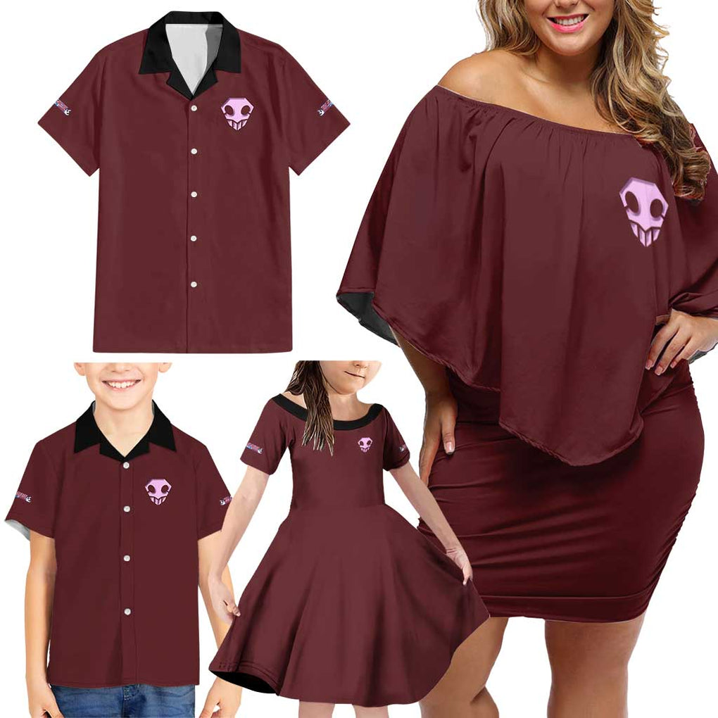 Thousand Year Blood War Arc Bleach Family Matching Off Shoulder Short Dress and Hawaiian Shirt Japan Anime Style