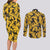 Umbreon Pattern Style Couples Matching Long Sleeve Bodycon Dress and Long Sleeve Button Shirt