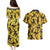 Umbreon Pattern Style Couples Matching Puletasi and Hawaiian Shirt