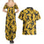 Umbreon Pattern Style Couples Matching Summer Maxi Dress and Hawaiian Shirt