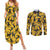 Umbreon Pattern Style Couples Matching Summer Maxi Dress and Long Sleeve Button Shirt