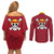 Monkey D. Luffy - One Piece Couples Matching Off Shoulder Short Dress and Long Sleeve Button Shirt