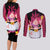 Fat Majin Buu - Dragon Ball Couples Matching Long Sleeve Bodycon Dress and Long Sleeve Button Shirt