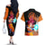 Goku Saiyan God Couples Matching Off The Shoulder Long Sleeve Dress and Hawaiian Shirt