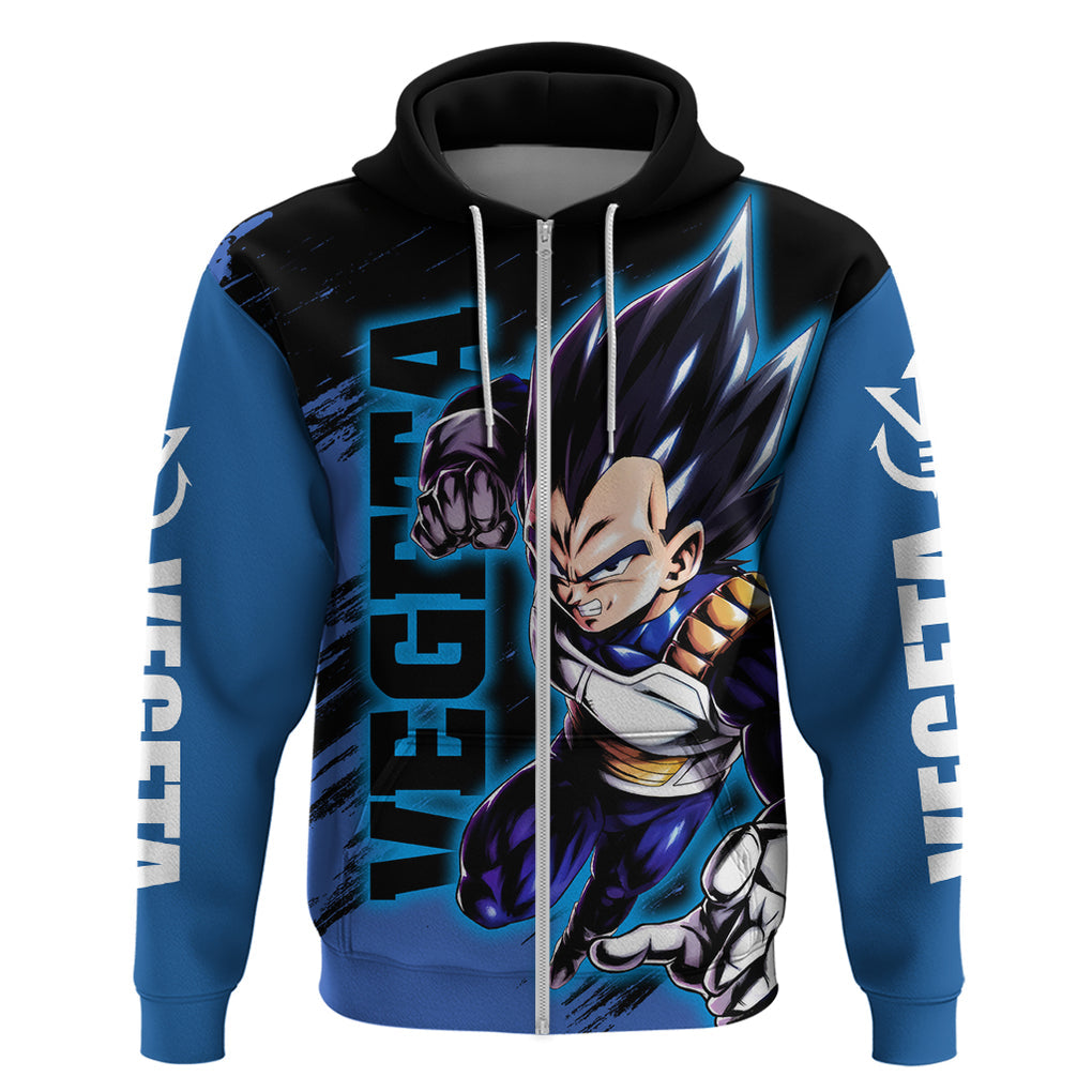 Vegeta Hoodie Dragon Ball Anime Zip Hoodie