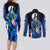 Vegito - Dragon Ball Couples Matching Long Sleeve Bodycon Dress and Long Sleeve Button Shirt