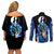 Vegito - Dragon Ball Couples Matching Off Shoulder Short Dress and Long Sleeve Button Shirt