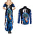 Vegito - Dragon Ball Couples Matching Summer Maxi Dress and Long Sleeve Button Shirt