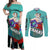 Yamato - One Piece Couples Matching Off Shoulder Maxi Dress and Long Sleeve Button Shirt Anime Style