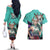 Yamato - One Piece Couples Matching Off The Shoulder Long Sleeve Dress and Hawaiian Shirt Anime Style